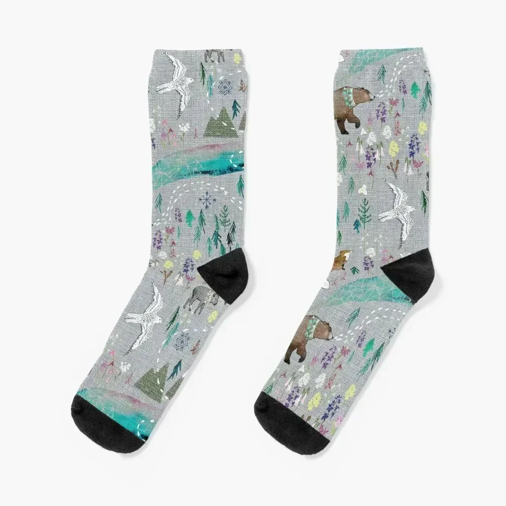 

Summer Aurora Socks fashionable Men's happy soccer anti-slip Men's Socks Women's