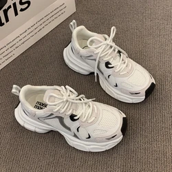 Frauen Luxus Chunky Sneakers Mesh atmungsaktiv erhöht interne Trainer Sport Laufen lässig Damen Fitness vulkan isieren Schuhe