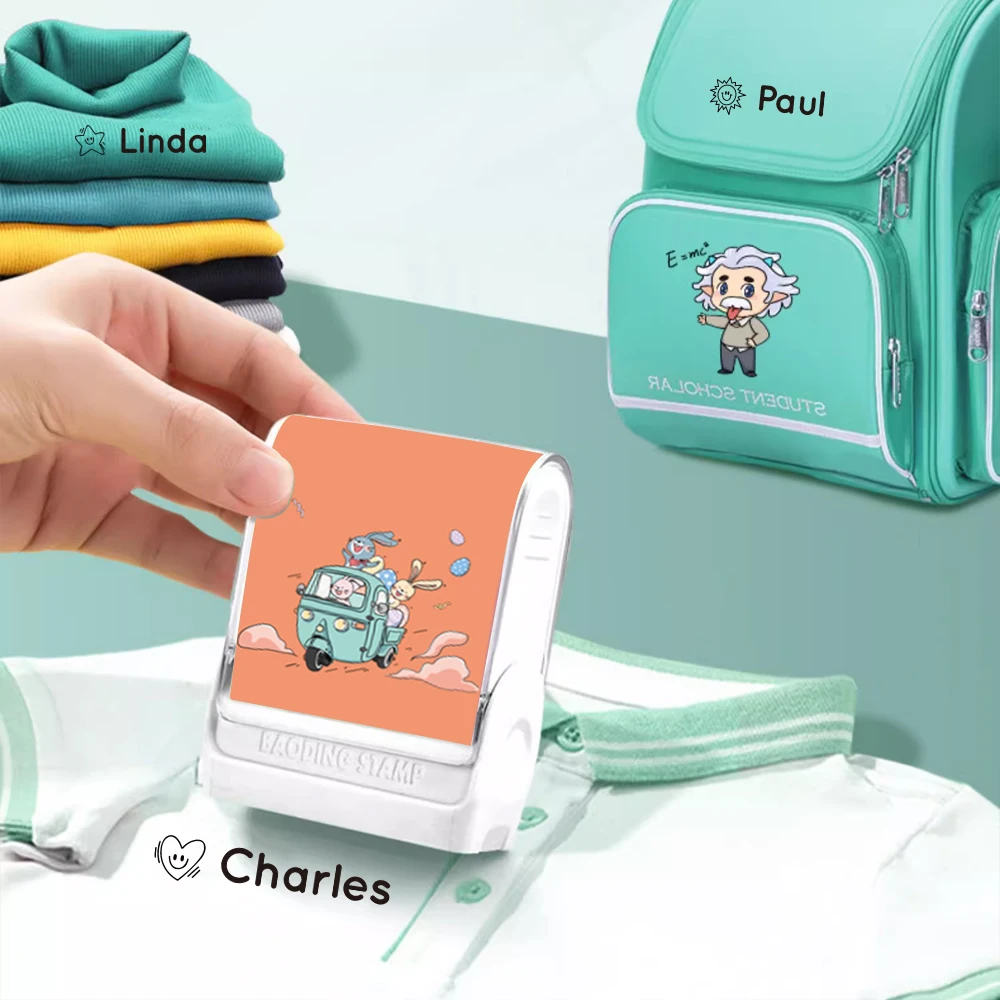 1 pièce Tampon auto-encreur personnalisable avec nom, signature, pour enseignant, dirigeant, pour vêtements et contrats