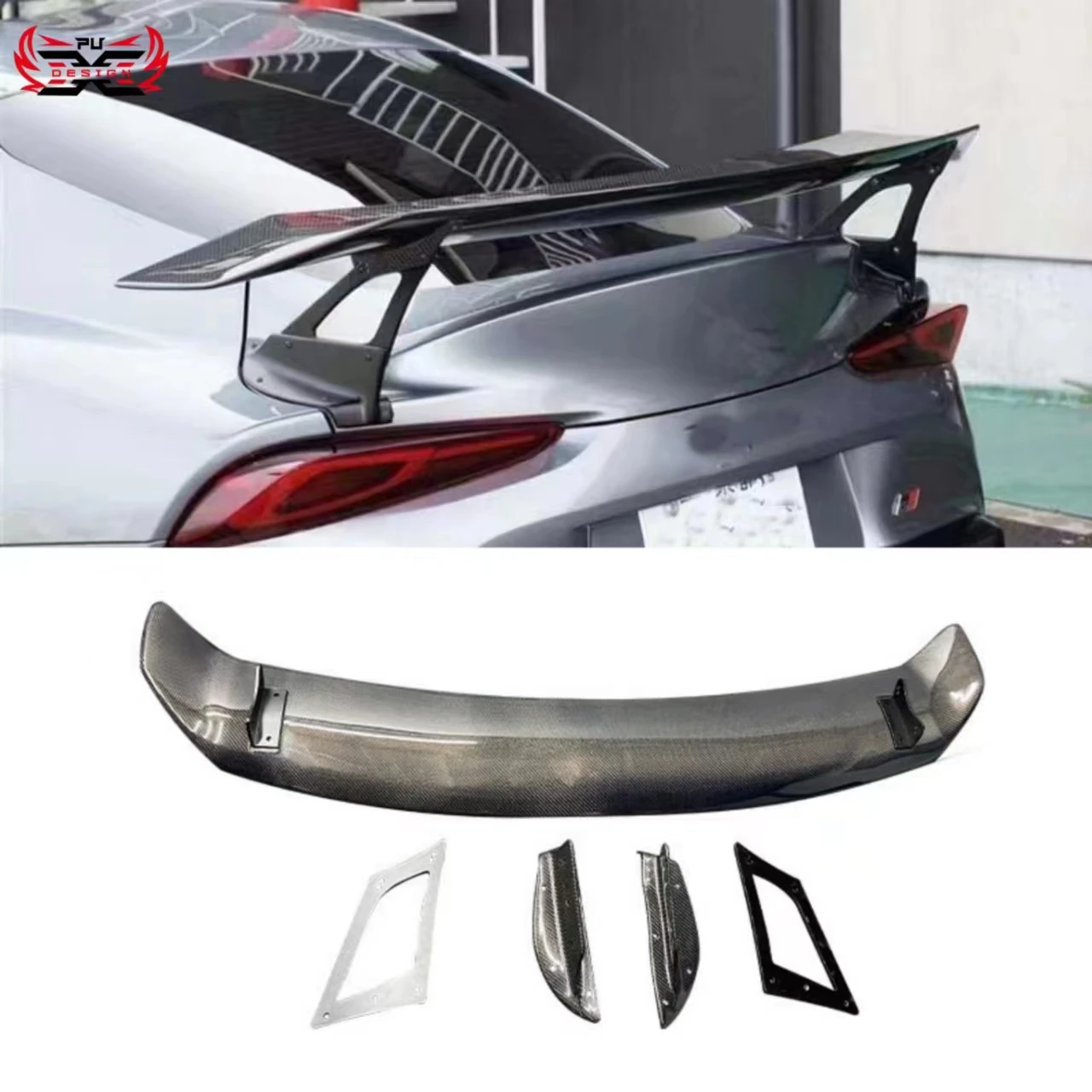 

For Toyota Gr Supra A90 A91 Mkv Voltex Style Carbon Fiber Rear Trunk Boot Spoiler Lip Wings Rear Wing 1520mm Car Accessories