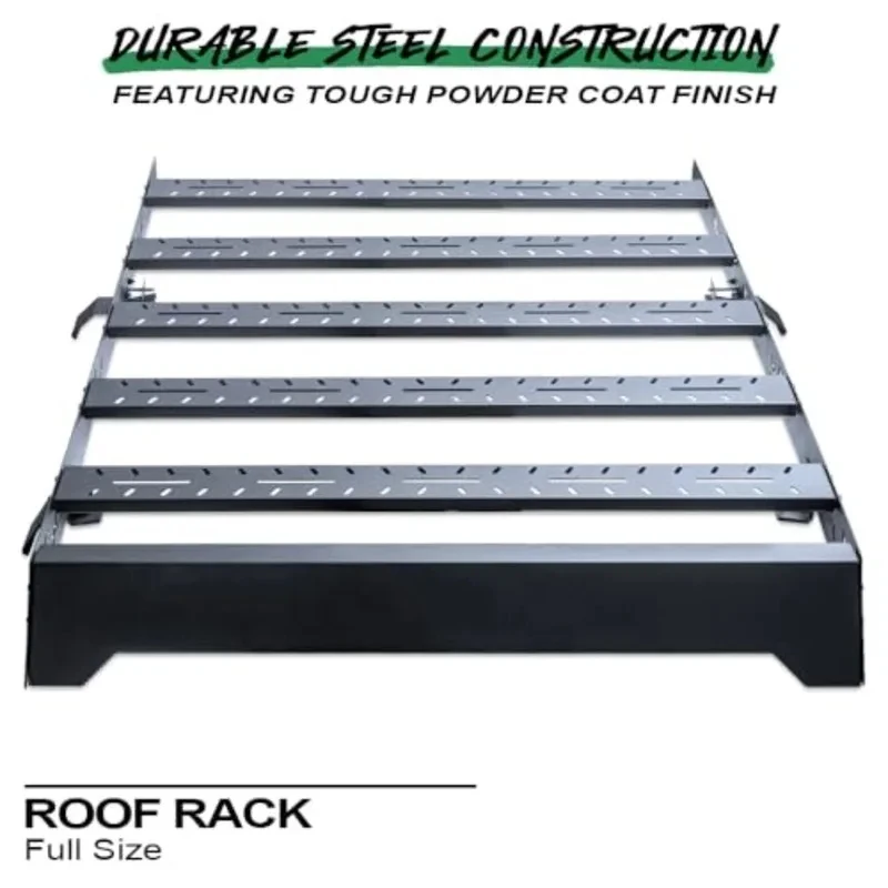62 x 50 Inch Low Profile Roof Rack Compatible with 19-25 Sierra 1500 2022  Limited Crew Cab Black Window Frames Ca