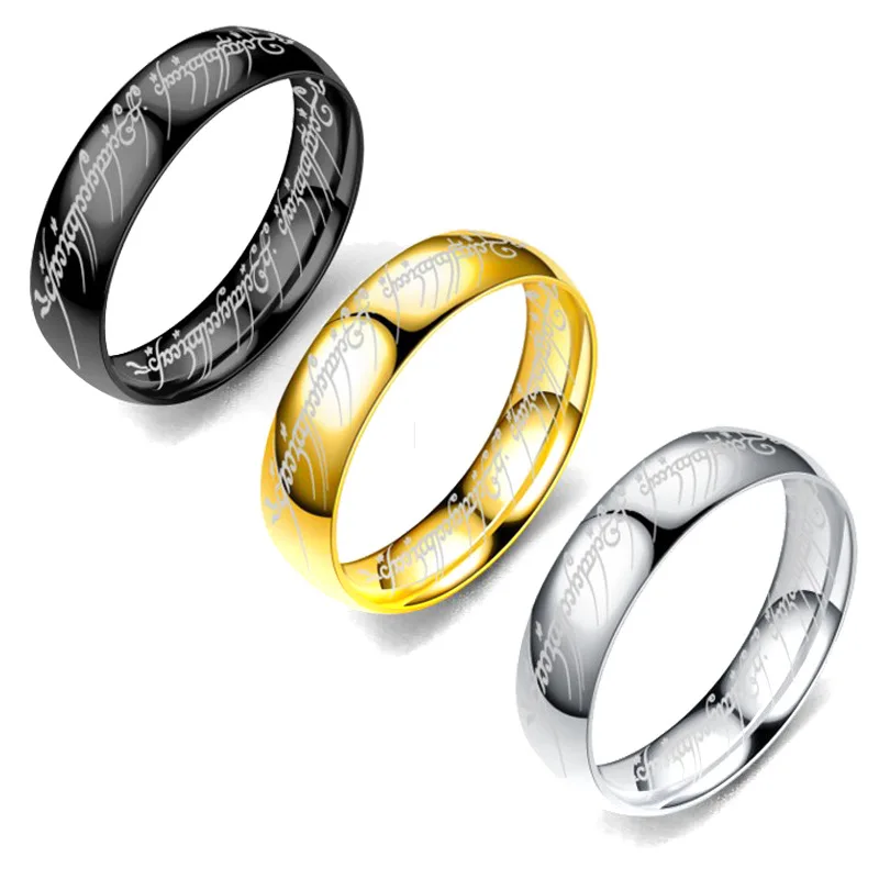 Stainless Steel Rings for Men Fashion Rings Exquisite Couples Wedding Titanium Steel Saturn Ring for Women's Jewelry