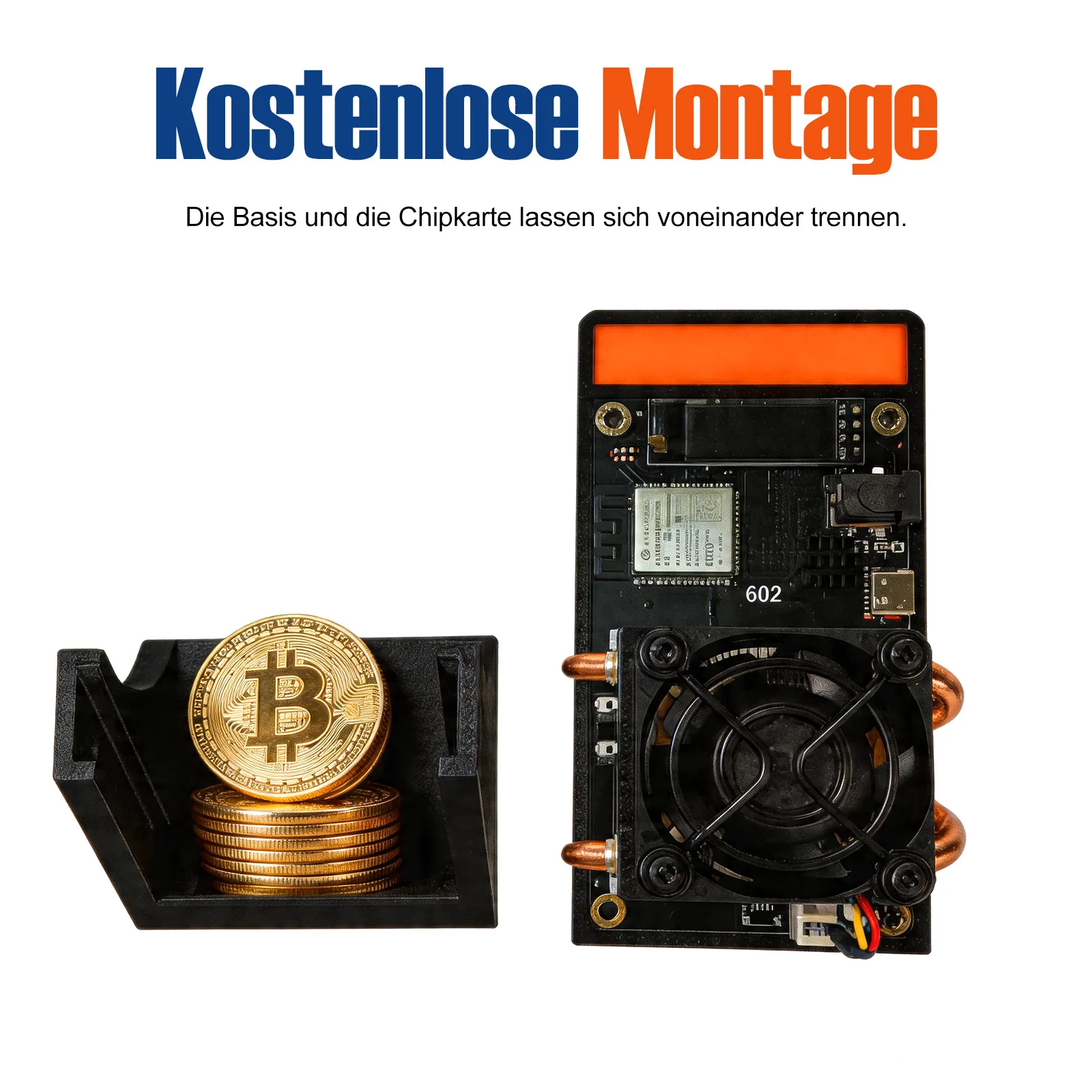 Bitaxe Gamma 601/602 Bitcoin Solo Mining Machine 1.7~1.8TH/s – Open Source Lottery Miner Overclockable ASIC, Personal Crypto Rig