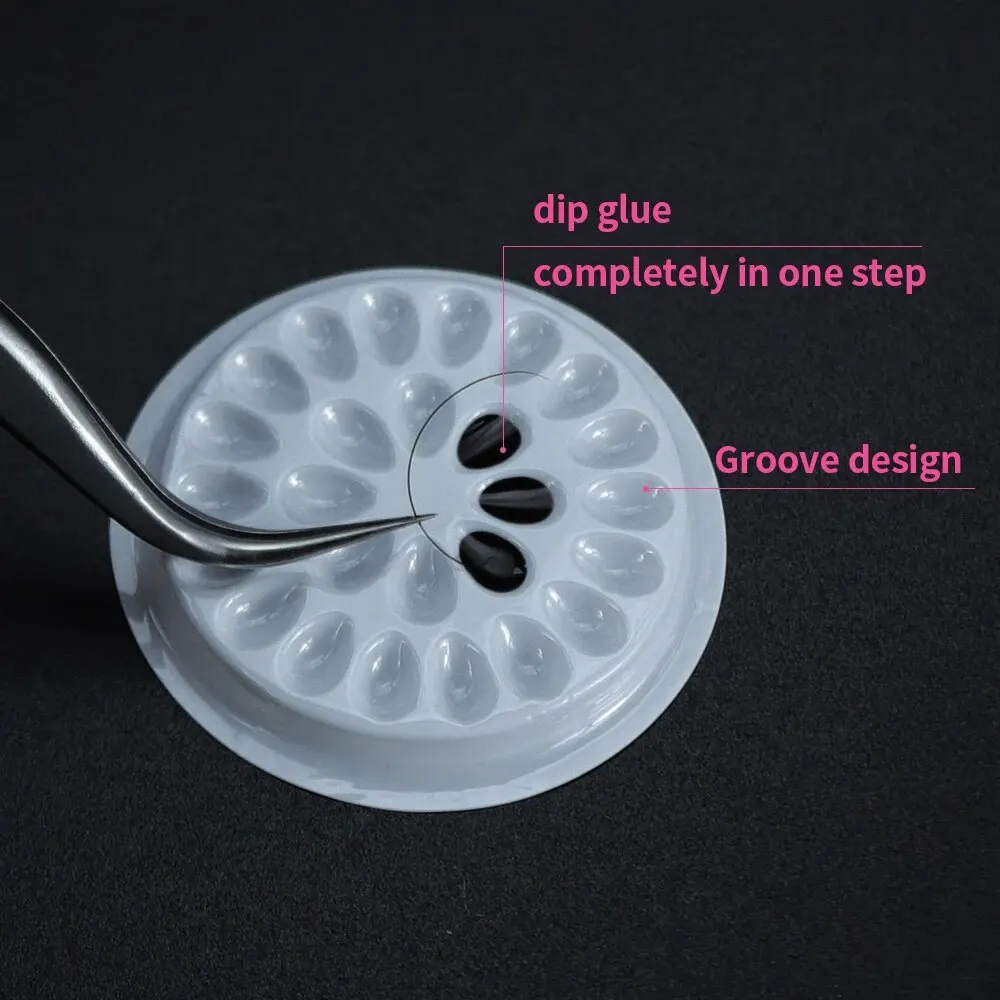 100 pçs cola junta suporte de cola de cílios adesivo palete extensão de cílios almofadas de cola suporte em cílios suporte de plástico ferramentas de maquiagem