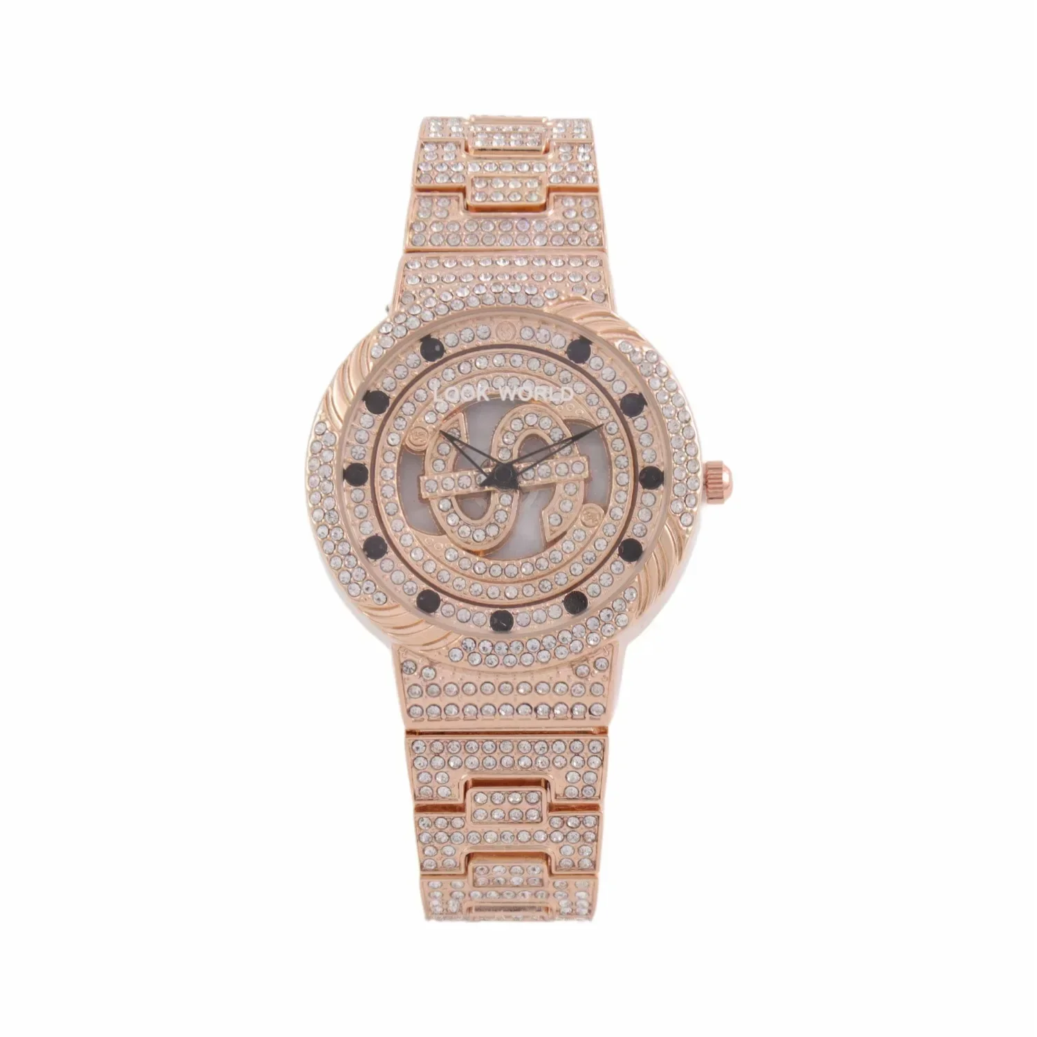 Fashionable and gorgeous quartz watch for women, with rhinestones and a rotatable dial, beautiful and light, 1pc