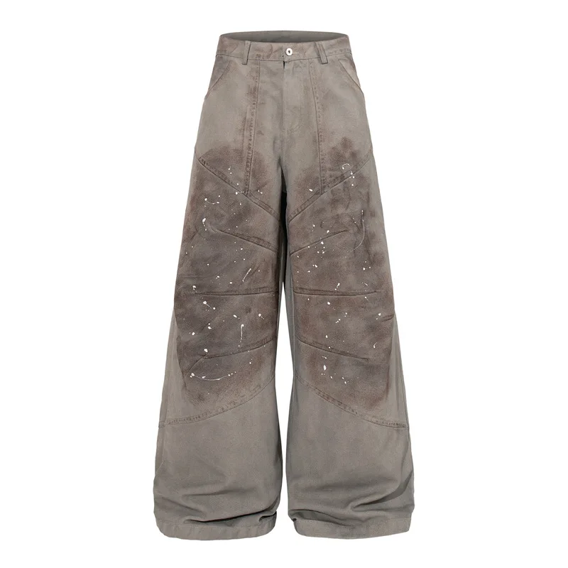 

Make Old Bootcut Jeans For Man Straight Denim Washed Trousers Wide Leg Loose Baggy Jeans Drip Work Clothing Mens Apparel
