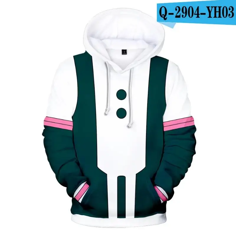 

My Hero Academy Green Valley All Possible Cosplay Costumes School Uniforms No Hero Academy 3D Printed Men's Hoodies Sweatshirts