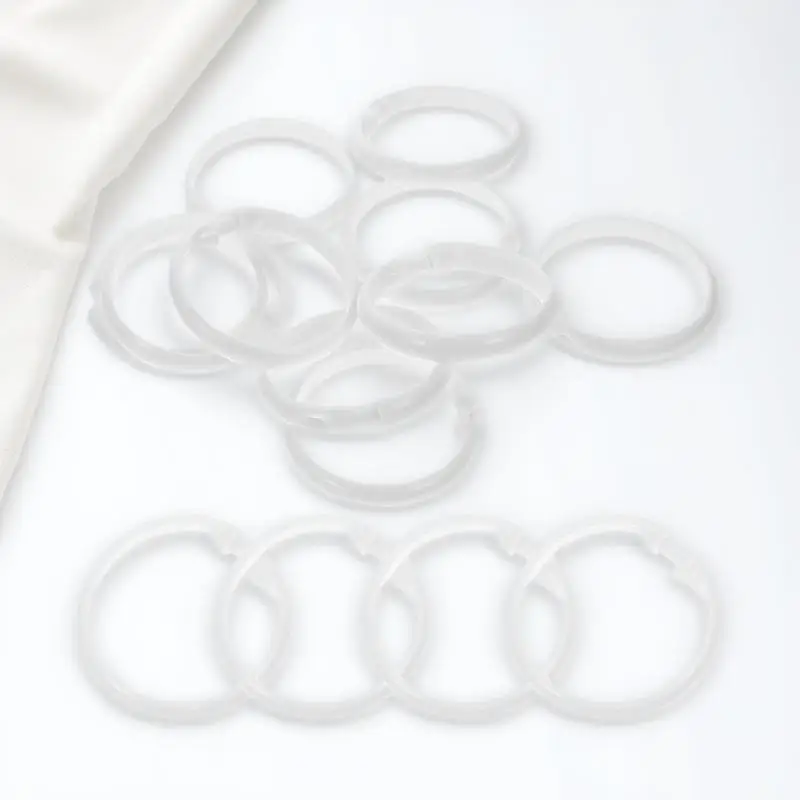 

12Pcs Shower Curtain Hooks Heavy Duty Plastic Rustproof Twist Resistant Easy Install Glide Silently for Tub Bathroom Wardrobe