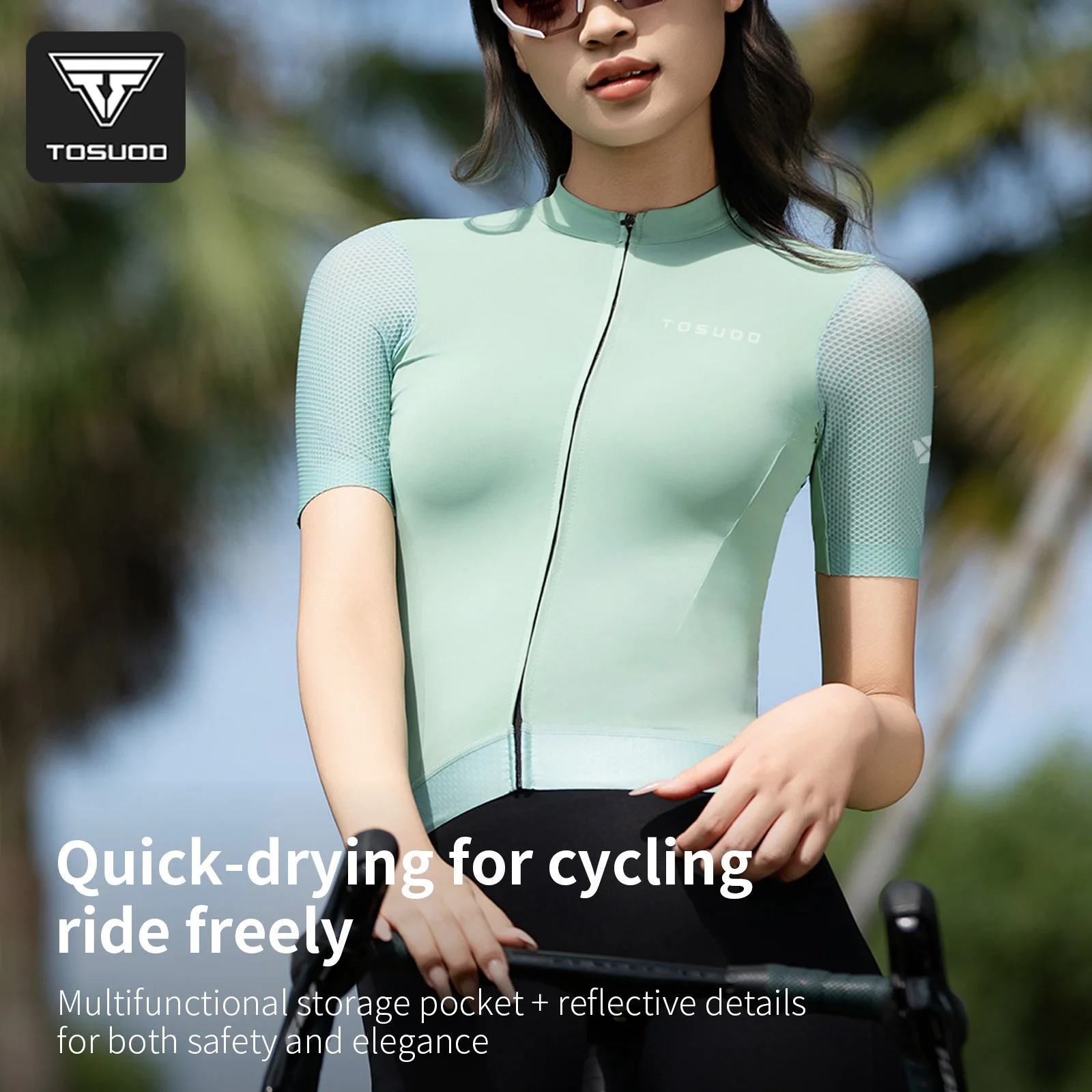 

TOSUOD Women's Cycling Jersey Breathable Racing Short Sleeve Bike Sports Shirt Outdoor Bicycle Clothing Top Wear