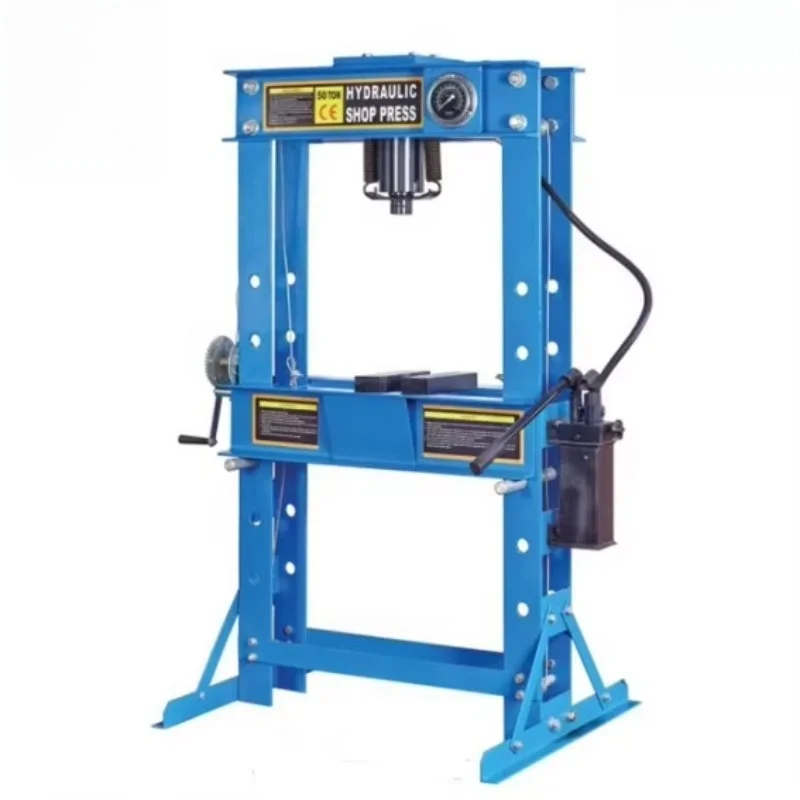 50-Ton manual automobile hydraulic workshop press and meter