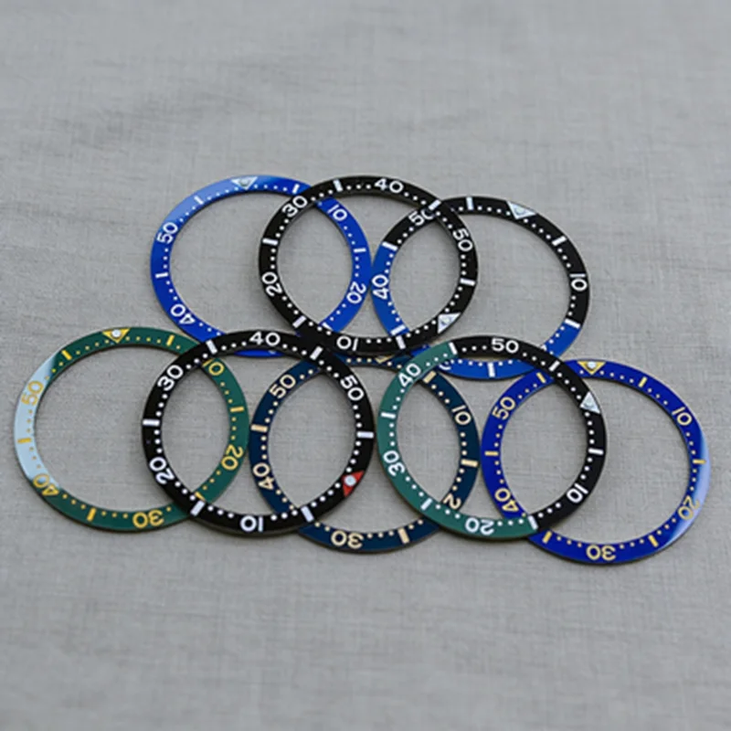 

38MM×31.5MM Flat Ceramic Ring For Fits SKX007 SKX009 SRPD Watch Cases Replace Bezel Ring Mechanical Watch Accessories Parts