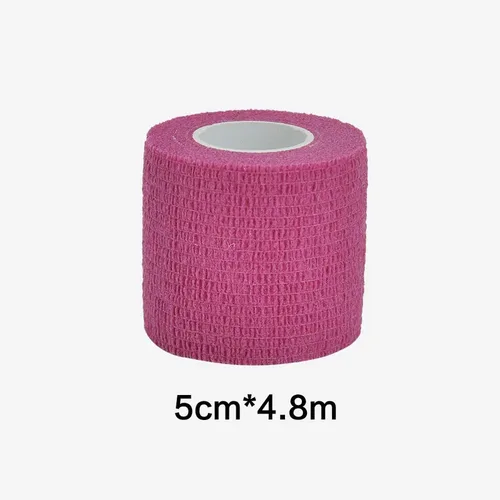 Imagen 2 del producto 1/12/24 Uds. Cubierta de agarre de tatuaje rosa vendaje negro desechable para máquina de vendaje de agarre de tatuaje accesorios de tubo de cinta 5CM