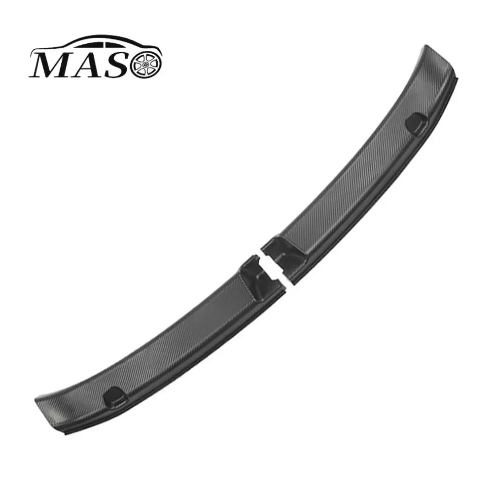 

2 шт. защита порога багажника для Tesla Model Y 2021-2023, углеродное волокно, черный материал ABS, автомобильная задняя крышка багажника, аксессуары