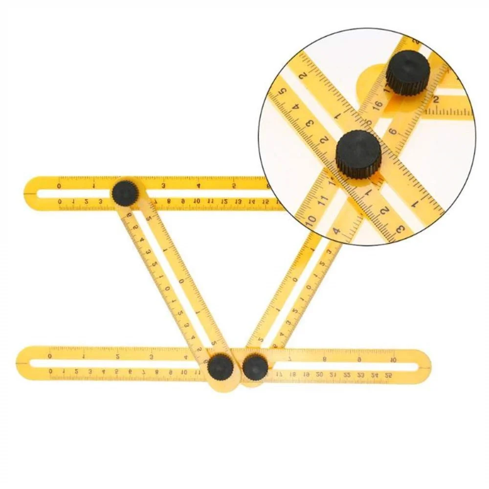 Multifunctional Angle-izer Template Tool Plastic Measuring Four-Sided Ruler Accurate Measurement Tool Forty Percent Plastic Rule