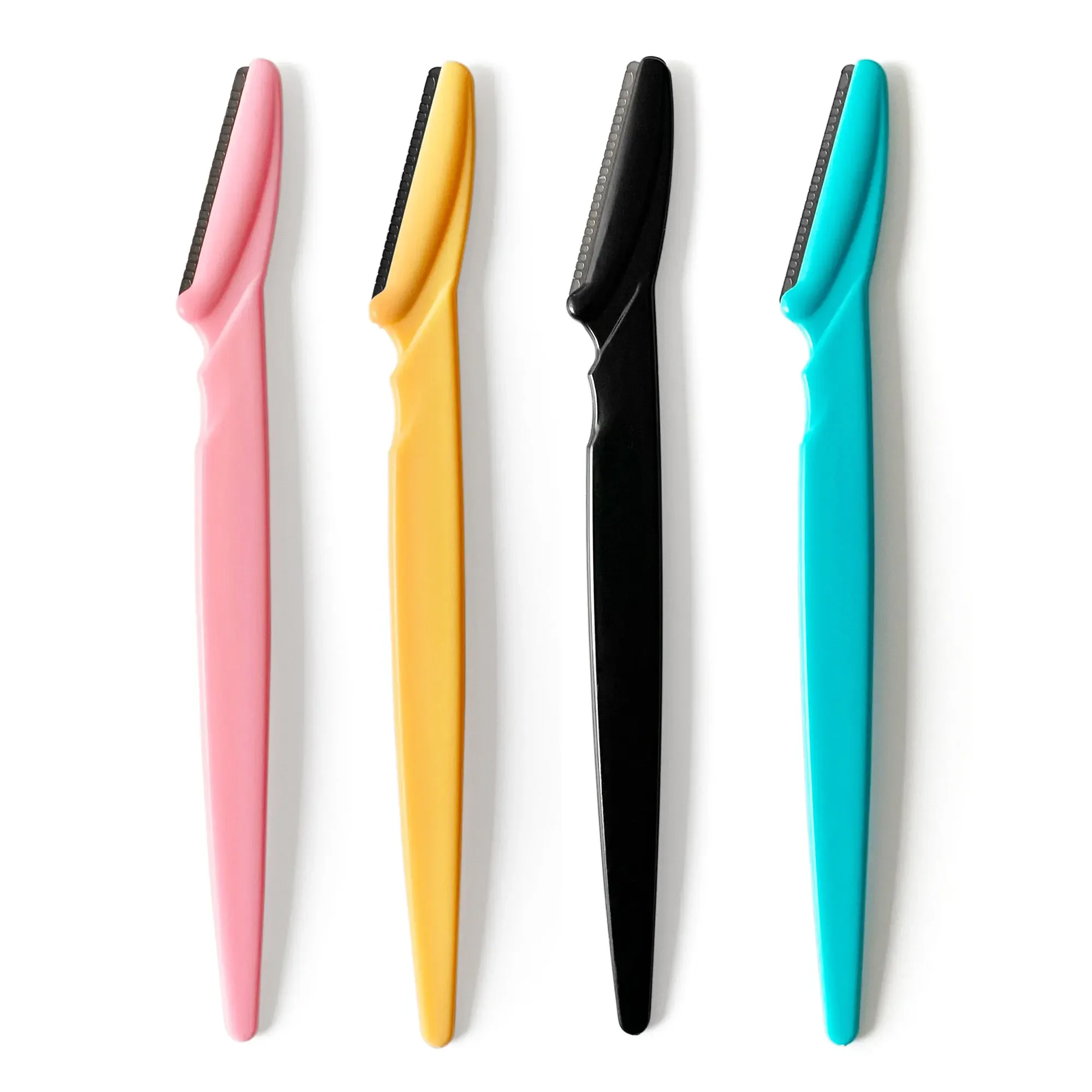 ポータブル眉毛トリマー,女性用ブレード,顔,眉毛用,脱毛器,安全かみそり,メイクアップ,20個