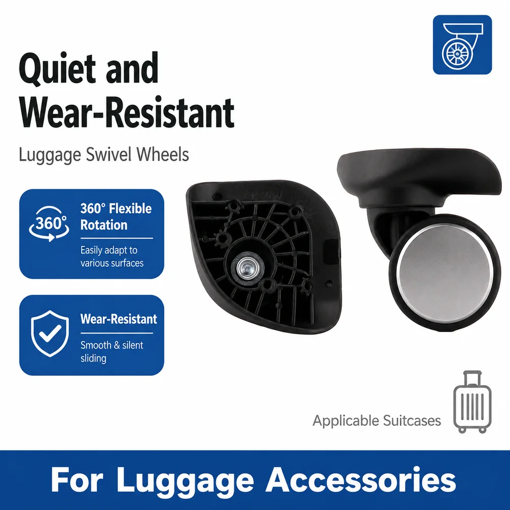 Universal Luggage Wheels For Samsonite I72 D460 JD-1434 360° Swivel Caster Smooth Rolling Noise Reduction Replacement Roller Par