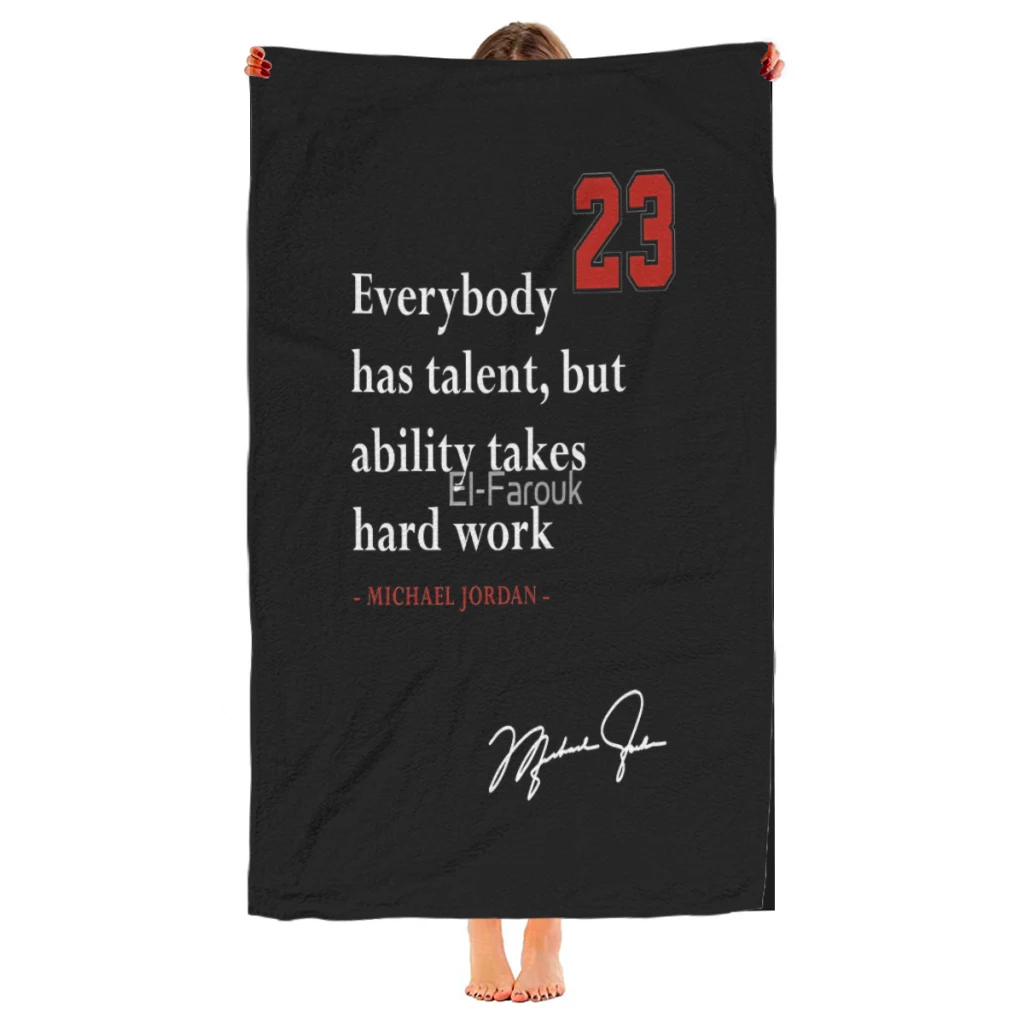 

Quick Drying Beach Towels Michael Jordan quote Oversized 30x60inch Printing Towel Super Absorbent Pool Towel Blanket