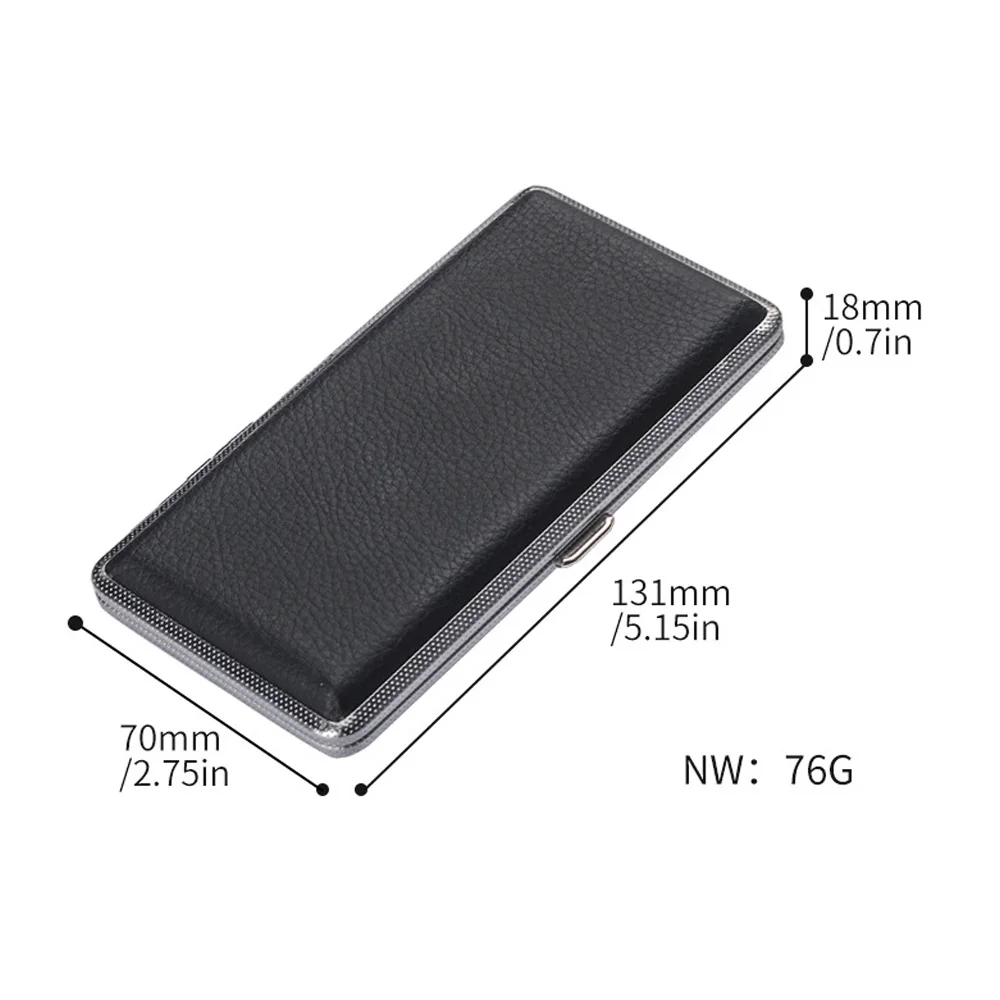 Unique PU Leather Cigarette Case Portable Extended Cigarette Holder Pocket Cigaret Pack 14 Thin Cigarette Boxe Women Smoker Gift