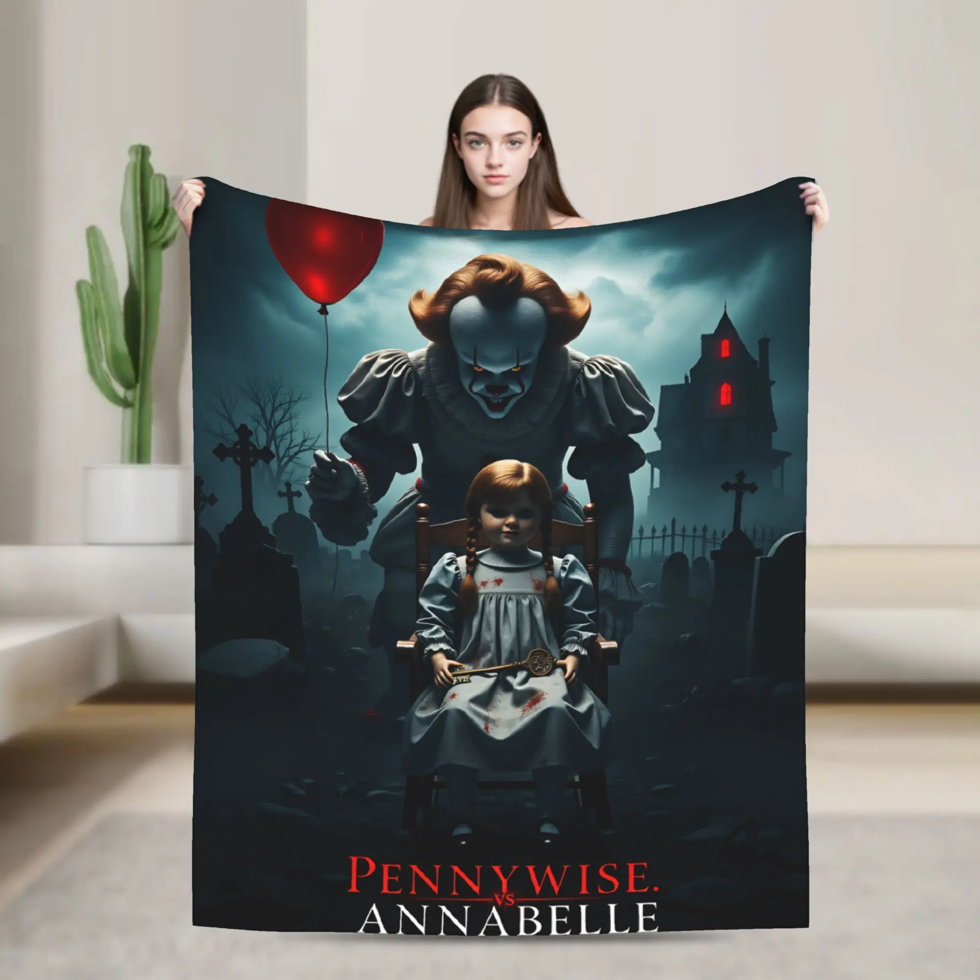 IT Welcome To The Derry 2025 Flannel Blankets  Soft Throw Blanket for Bedroom Travel Office Novelty Bedspread Sofa Bed Cover