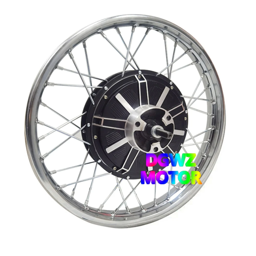 

17 18 Inch 60V 72V 3000W Brushless Gearless Disc Brake Spoke Electric Motorcycle Rear Hub Motor