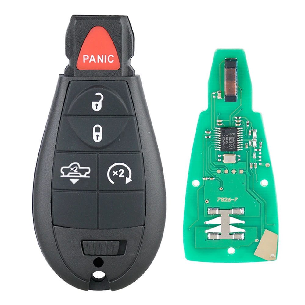 

5-кнопочный дистанционный автомобильный брелок с чипом GQ4-53T, подходит для Ram/Dadge 2013 2014 2015 2016 2017