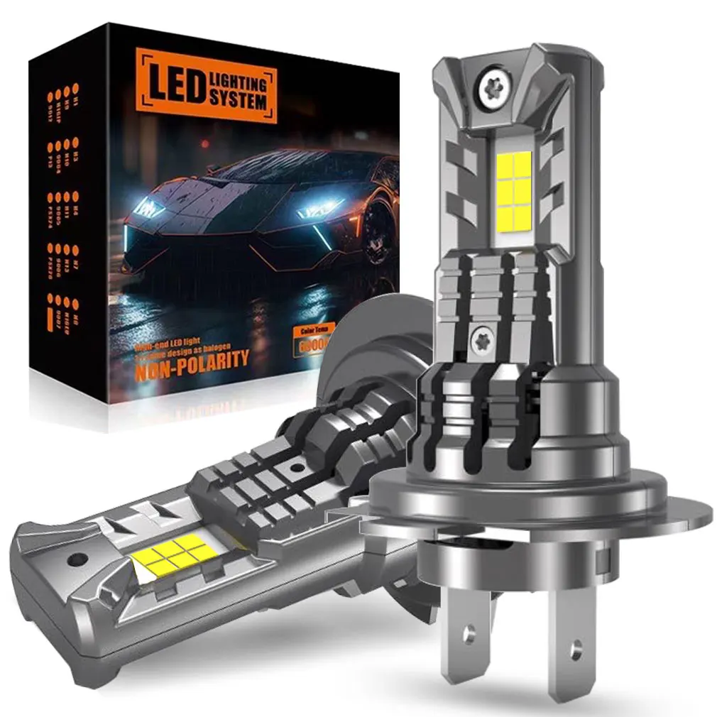 2Pcs H7 Led Headlight Bulb 150W Ultra Powerful 30000LM Super White 6500K 12V Canbus H7 Car Lamp Error Free H7 TurboLight