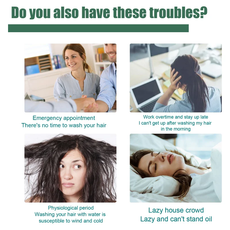 بخاخ شامبو جاف - ممتص للزيت ومكثف، يُنعش الشعر بين الغسيل، بدون بقايا بيضاء، مناسب للسفر #4