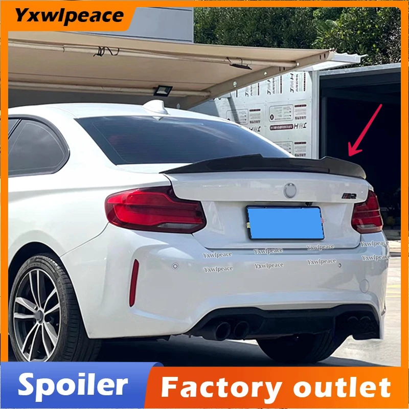 For BMW 2 Series F22 F87 M2 2014-2019 M235i M240i 218i 220i 228i ABS Plastic PSM style Primer Color Rear Trunk lip spoiler Wing