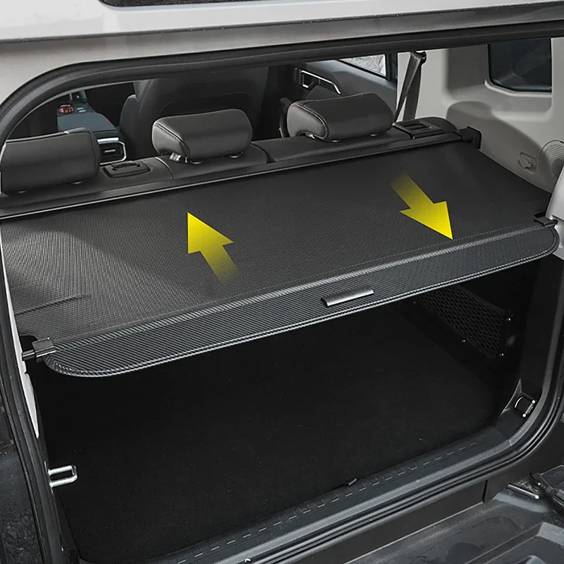 Carbon Fiber Car Rear Trunk Cargo Cover Fit For JETOUR Traveler T2 2023 2024 Canvas Retractable Curtain Tail Box Storage Board