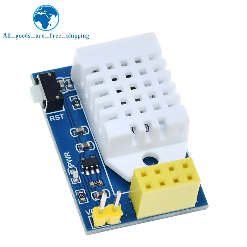 TZT DHT22 AM2302 Temperature Humidity Sensor Wireless Module ESP8266 WIFI interface Board ESP8266 ESP-01/01S Adapter Replace