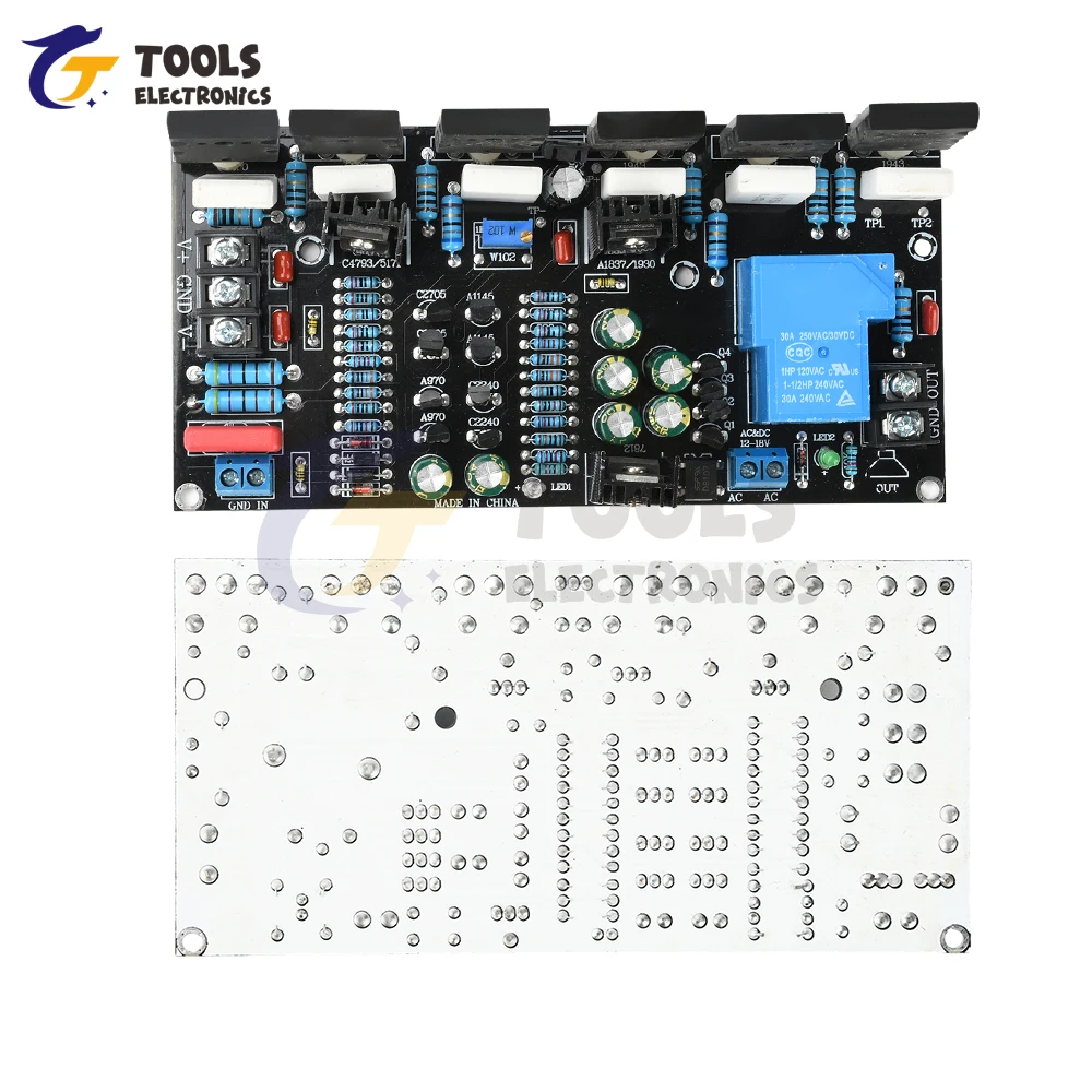 アップグレード版 300W モノラルパワーアンプ 1943 + 5200 ハイパワーチューブアンプボード、スピーカー保護回路付き