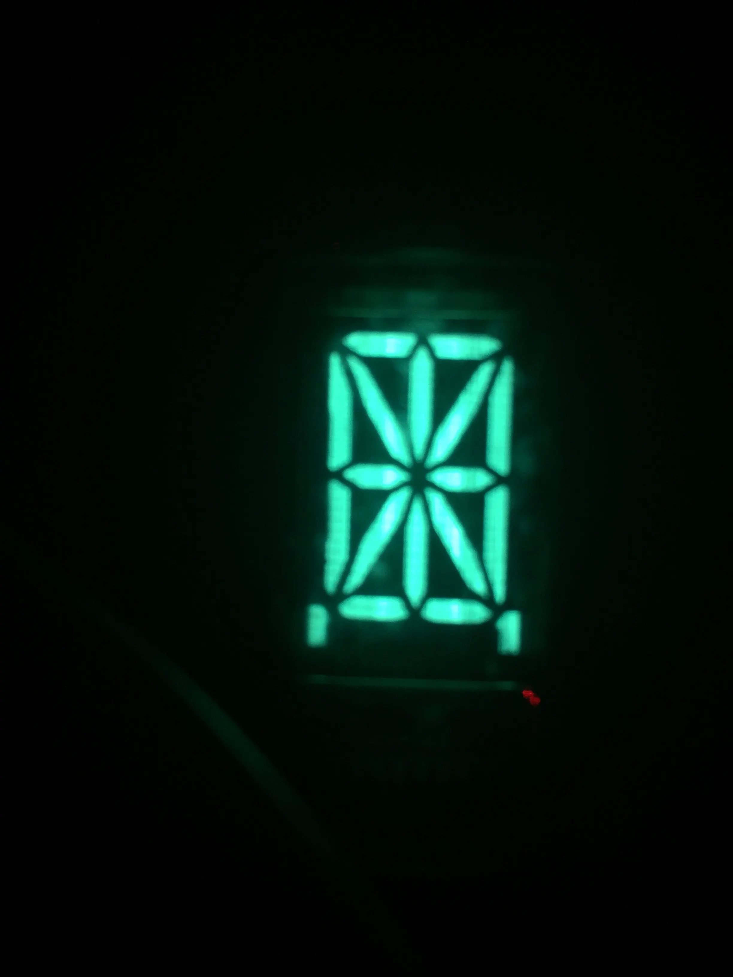 for IV 17m Character Multi-Section Green Cold Light Fluorescent Digital Tube Indicator Clock Punk Retro