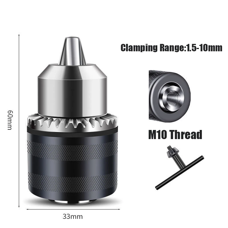 Angle Grinder Electric Drill Conversion Collet 10mm Chuck Holder Power Drill Adapter Convert M10 For 4\