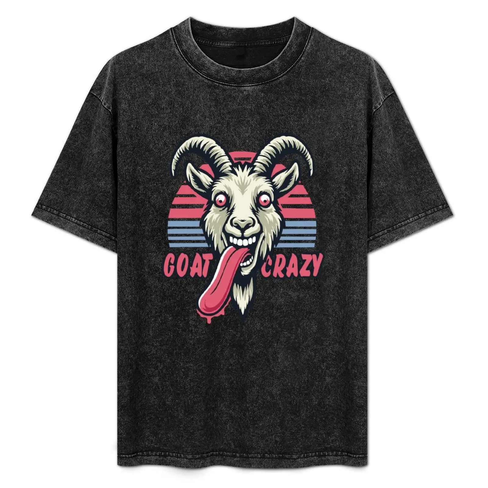 

Goat Crazy Goat Simulator T-Shirt Large Size Casual Short Sleeve Top