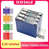 PoweMr 50Ah 100Ah 280Ah Lifepo4 Battery 3.2V Cells 4PCS DIY Combination 12V Batteries Outdoor Home Off-grid System Lithium Cells