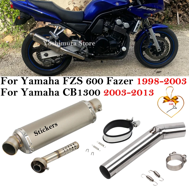 

Slip On For Yamaha FZS 600 Fazer 1998-2003 Honda CB1300 2003 - 2013 Motorcycle Exhaust Escape DB Killer Muffler Middle Link Pipe