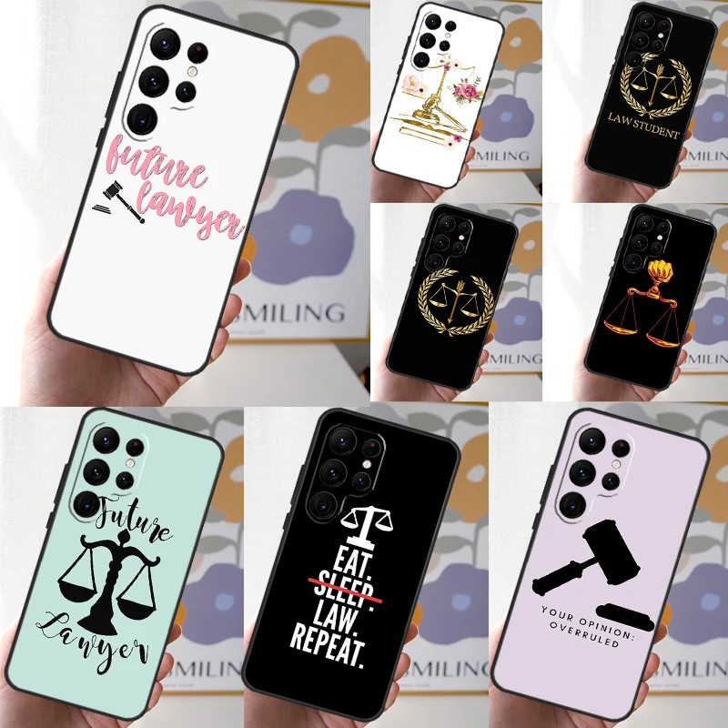 Lawyer Judge Pattern Art Case For Samsung Galaxy S24 Ultra S23 S22 S20 S21 FE Note 10 20 Ultra S8 S9 S10 Plus Cover