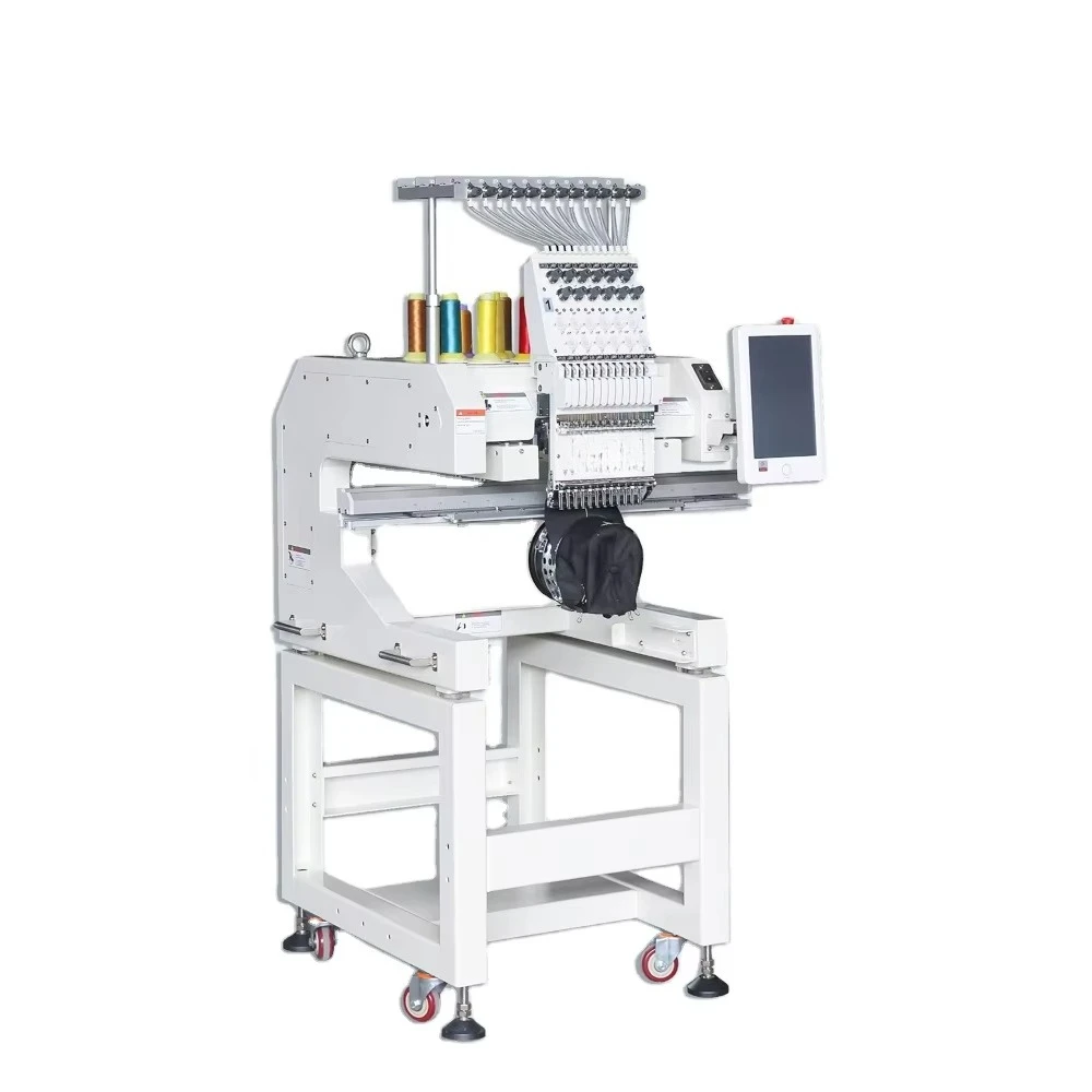Hot Sell 400*600mm Computerized Single Head Embroidery Machine Cap T-shirt Flat Embroidery High Speed for Small Business
