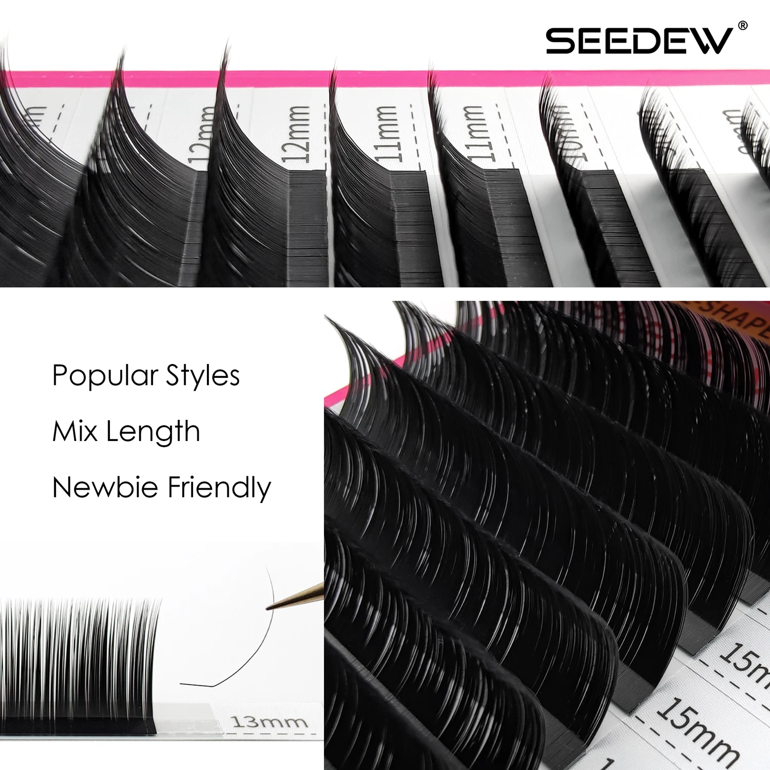 SEEDEW 0.07mm LJ/LB/LC Mix7-16 - огляд і ціна Eyelash Extension In Chinese