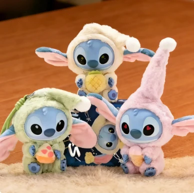 

*ГОРЯЧАЯ серия Disney Stitch Eat Something Before Sleep, виниловая плюшевая игрушка, коробка-сюрприз, модель, слепая коробка, коллекция брелок, одна коробка