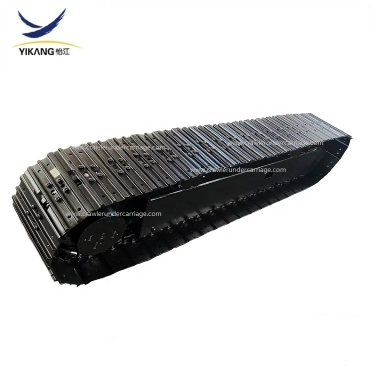 Rubber steel tracked undercarriage for construction machine parts compact crawler drilling rig excavator spider lift crane robot