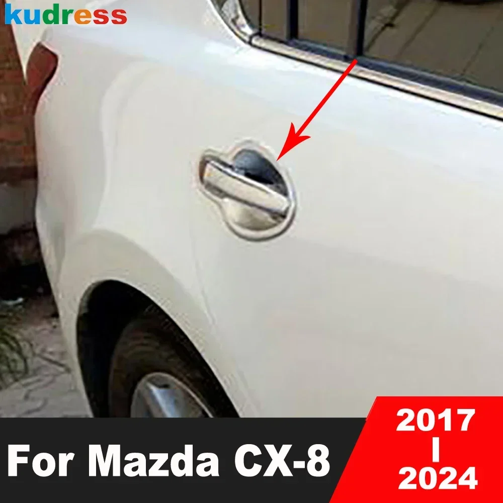 

Side Door Handle Bowl Cover Trim For Mazda CX8 CX-8 2017 2018 2019 2020 2021 2022 2023 2024 Chrome Car Exterior Accessories