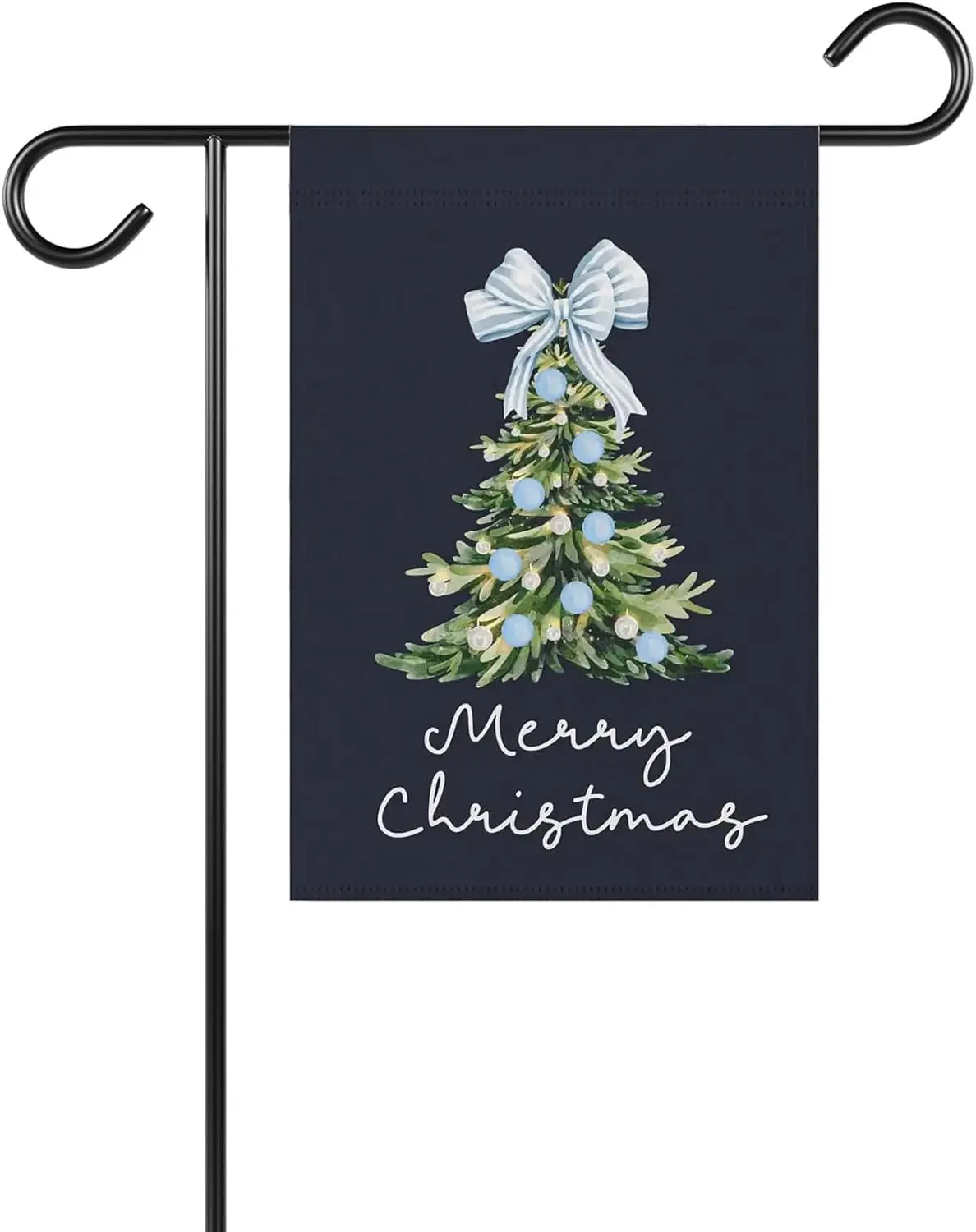 Merry Christmas Tree Garden Flag 12x18