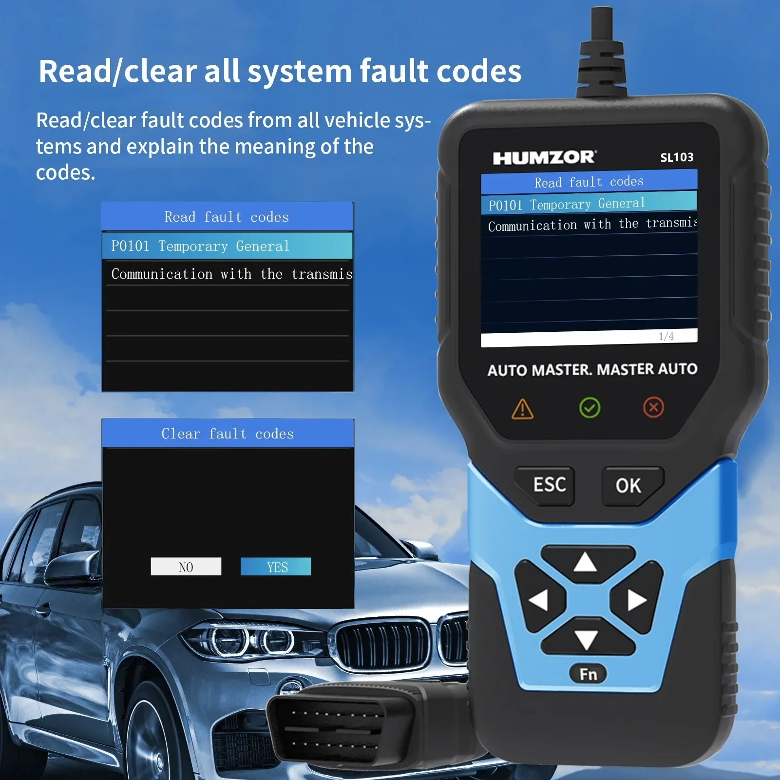 Professional Automotive Diagnostic Scanner - Multi-System Scan Tool With Nine Special Functions
