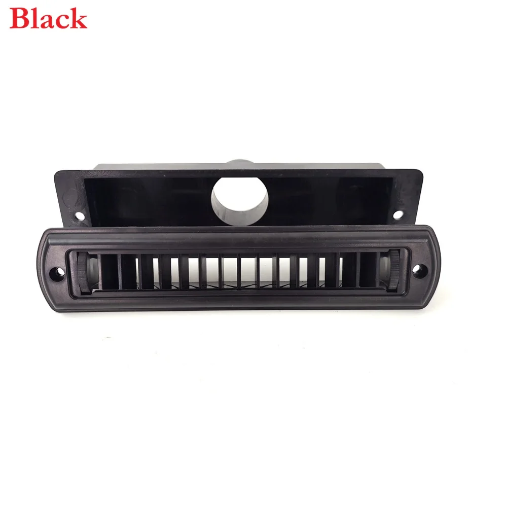 2Pcs White Black Beige Grey Rectangle Duct Vent Outlet Dispenser Grille Adjustble A/C RV Travel Trailer Car Caravan Dashboard