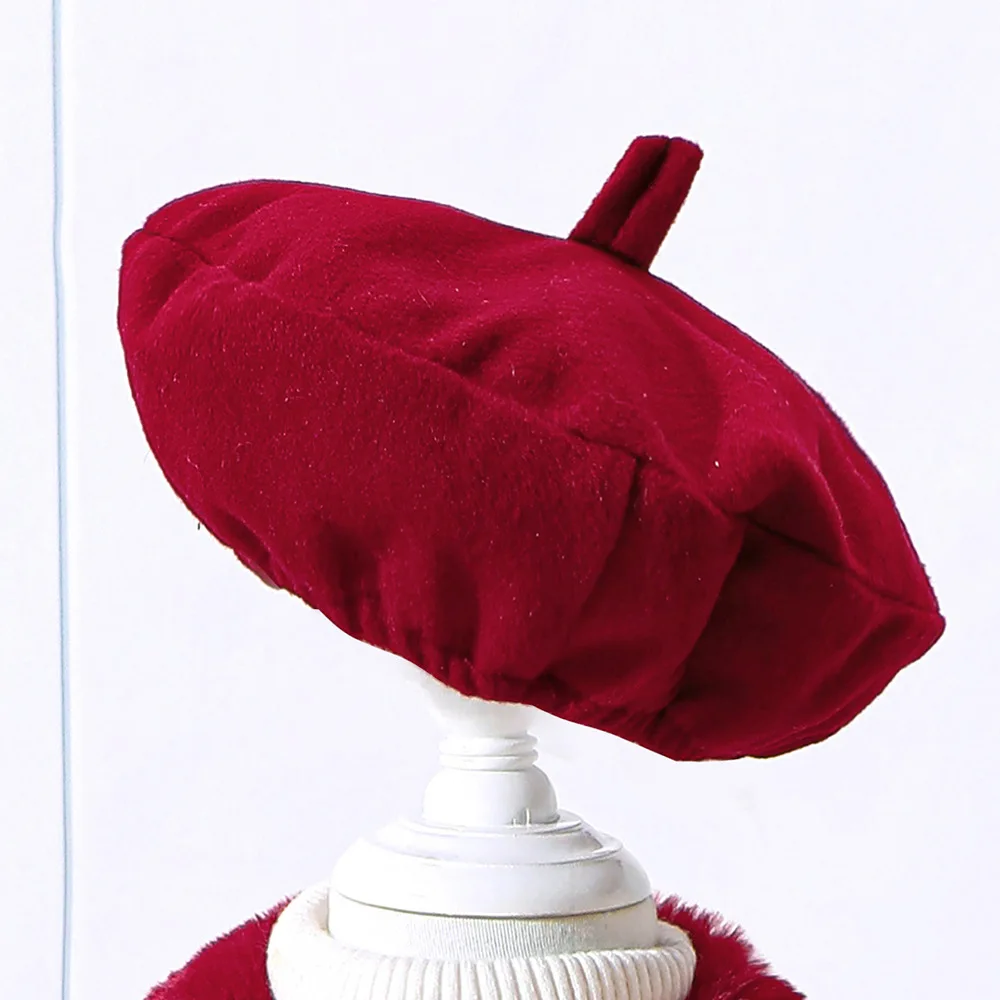 Mädchen-Herbst-Wintermantel, neue einfarbige Jacke für Mädchen mit Baskenmütze, warme, mittellange Oberbekleidung für Herbst und Winter. – Detail 14
