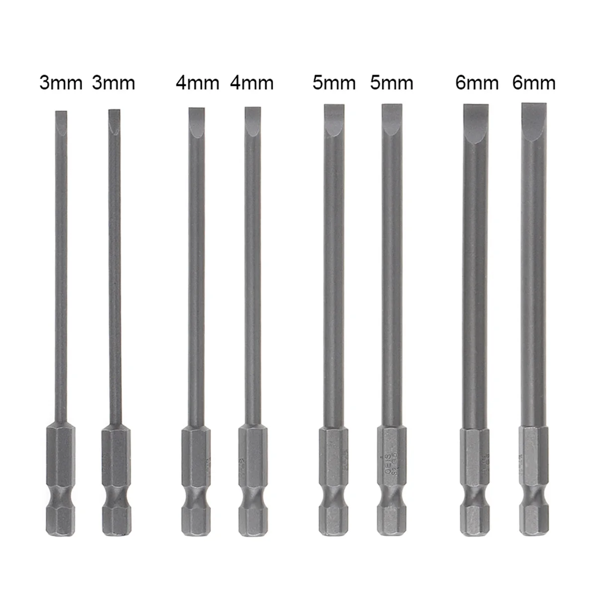 

8Pcs/Set Convenient Magnetic Slotted Screwdriver Bits Electric/Pneumatic Hex Long Screwdriver Bit Power Tool Accessories