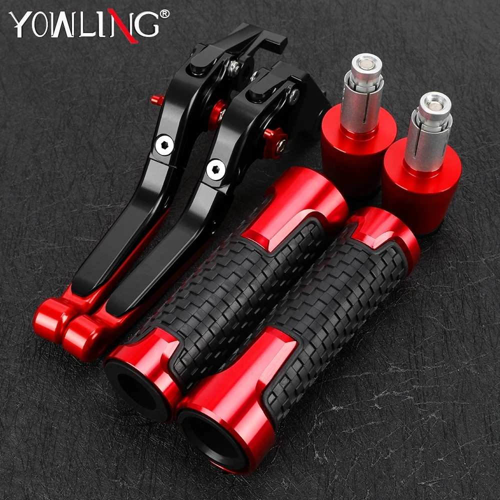 

For HONDA VFR800 VTEC VFR 800 2002 2003 2004 2005 2006 2007 2008 -2017 Extendable Brake Clutch Levers Handlebar grips ends