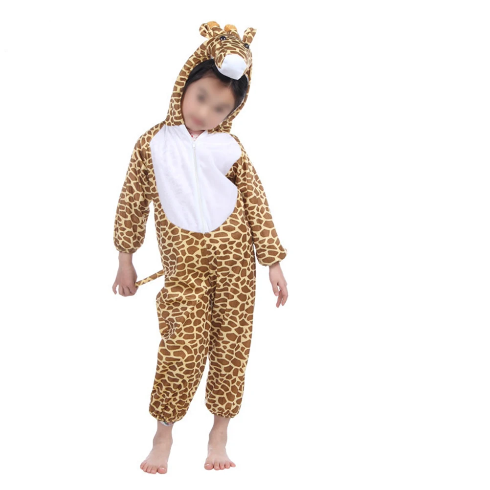 

Adorable Giraffe Costume For Kids Childrens Animal Costumes Halloween Cosplay Party Size 90-105Cm Comfortable Loose Fit