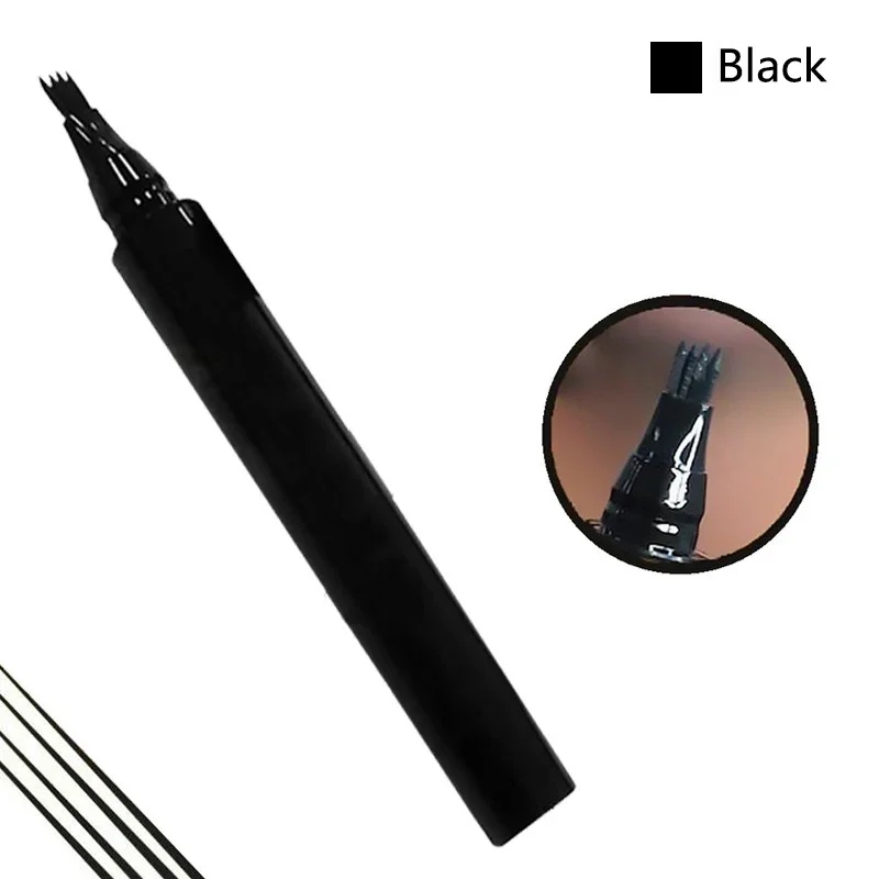 3-Color Waterproof Beard Filling Pencil & Brush Set